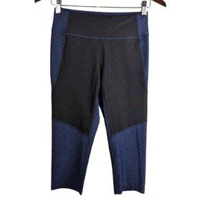 Outdoor Voices Colorblock Crop Leggings Black/Blue Women's Small